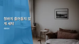 청바지 줄어들지 않게 세탁하는 완벽 가이드로 새 옷처럼 입기