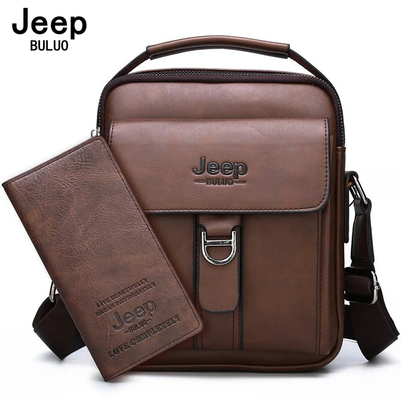 알리 JEEP BULUO 남성 가죽 크로스바디 백 후기 - 49% 할인 비즈니스 캐주얼 토