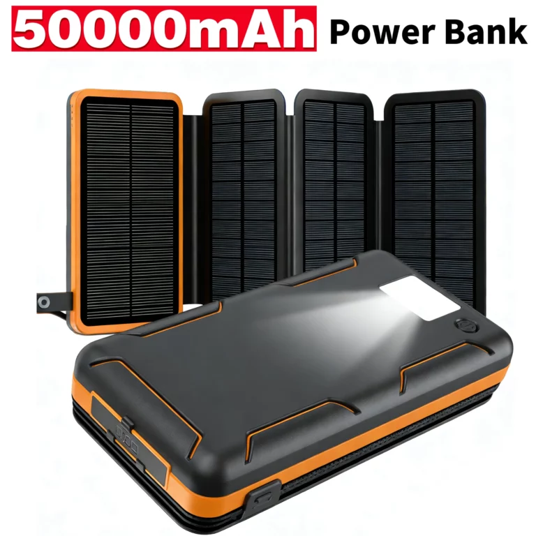 5만mAh 태양광 보조배터리 후기 | 야외 캠핑 대용량 충전기 (USB-C 고속충전 120