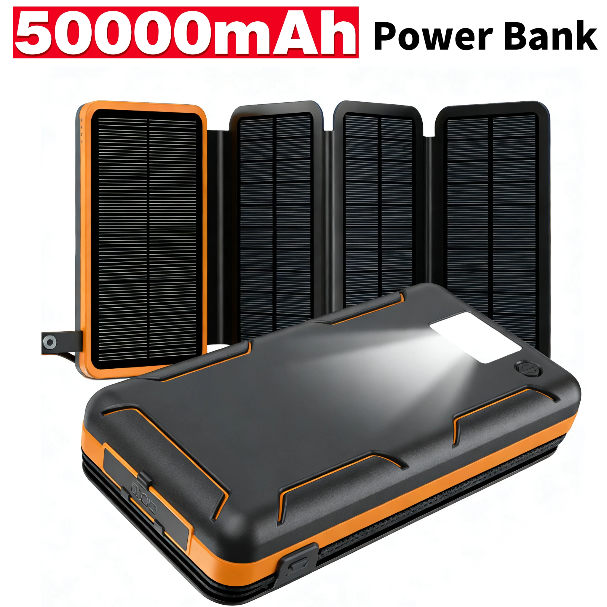 5만mAh 태양광 보조배터리 후기 | 야외 캠핑 대용량 충전기 (USB-C 고속충전 120