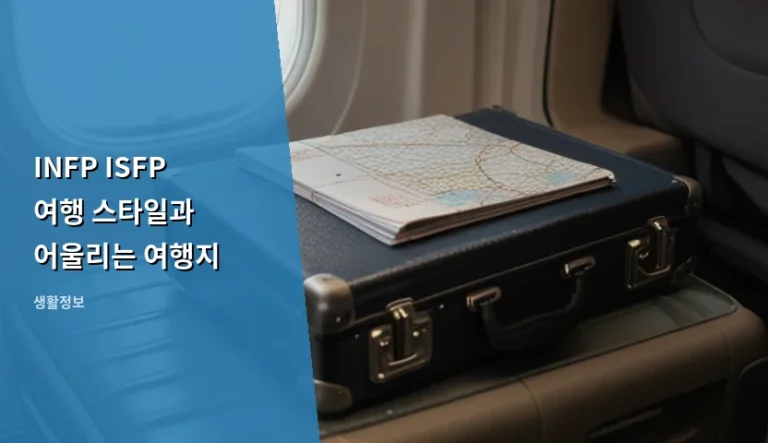 INFP ISFP 여행 스타일과 어울리는 여행지 추천 가이드