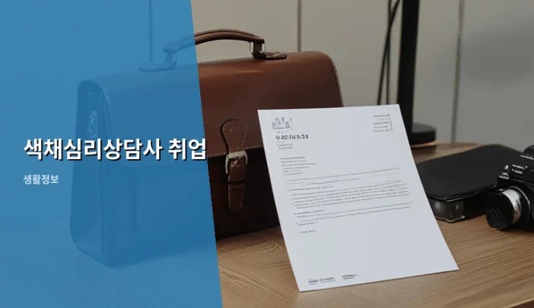 색채심리상담사 취업 준비 방법과 현실적인 진로 가이드